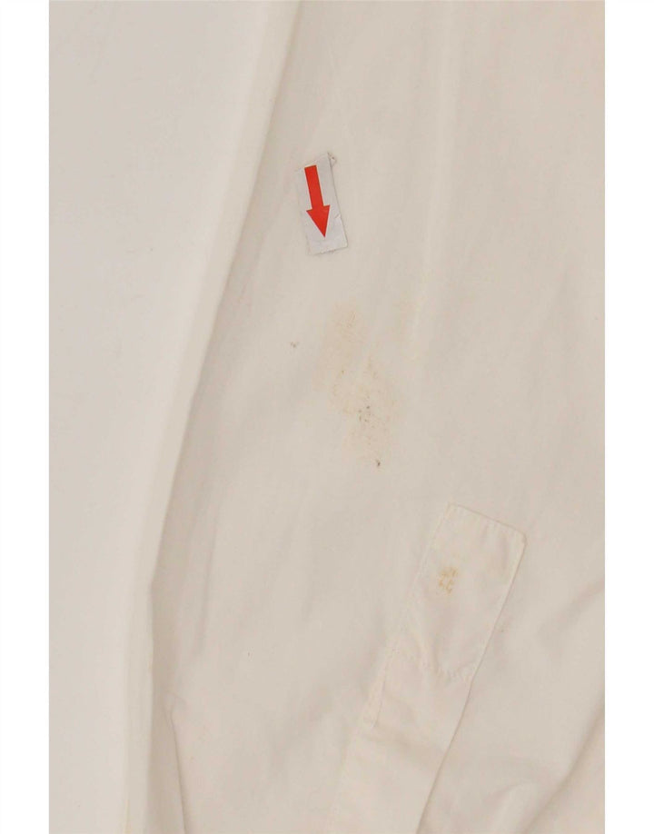 Camicia vintage da uomo piccola in cotone bianco
