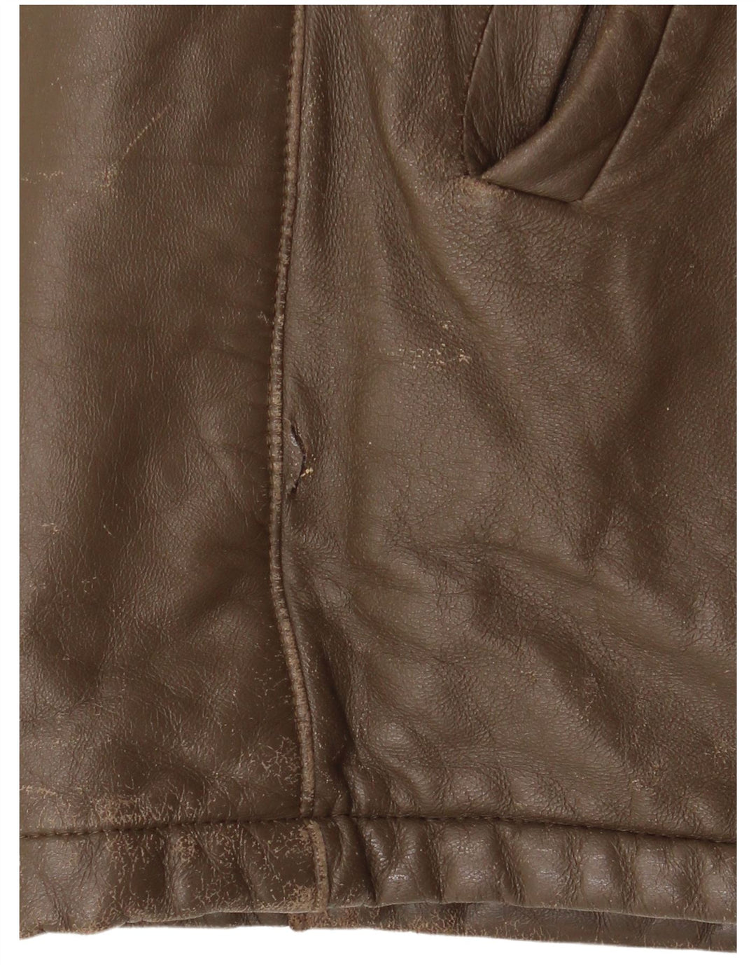 Giacca in pelle vintage da uomo IT 52 XL in pelle marrone