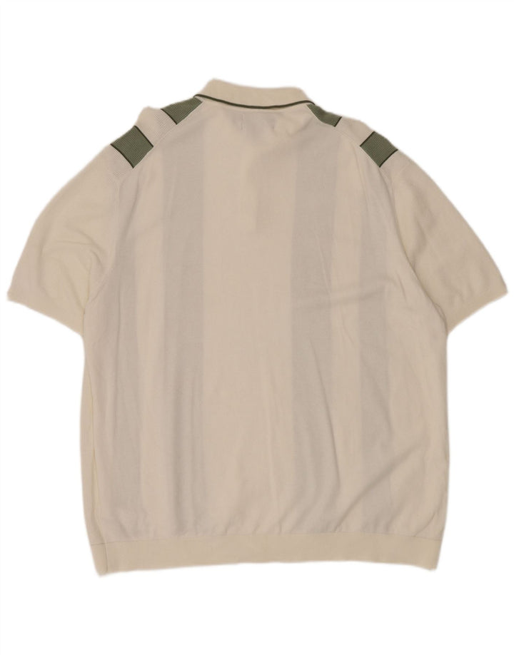 Polo da uomo MARKS & SPENCER 3XL cotone color block bianco