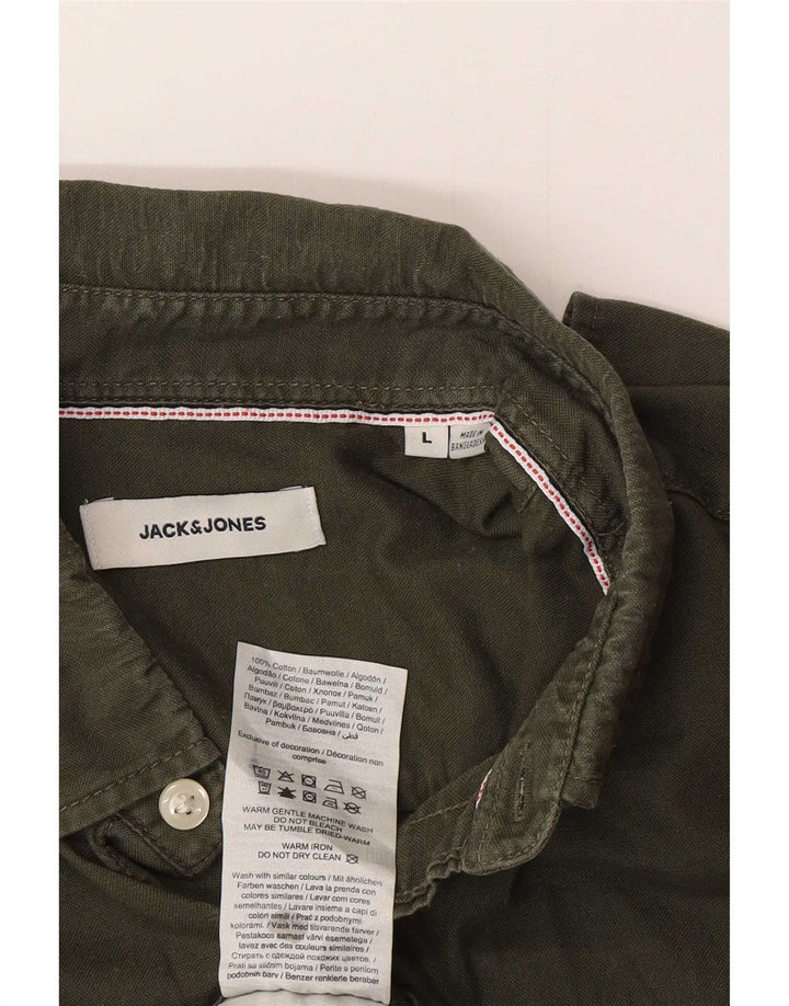 Camicia Uomo Jack & Jones Large Verde Cotone