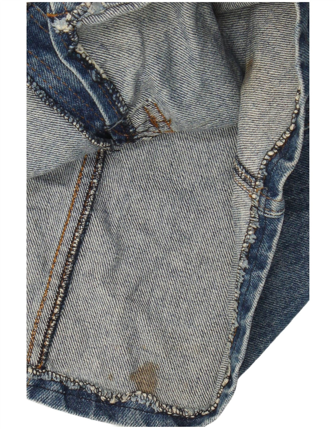 Gonna di jeans da donna VINTAGE W30 Cuore di cotone blu medio