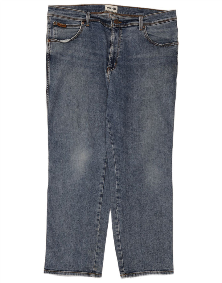 Jeans dritti da uomo Wrangler Texas W40 L30 in cotone blu