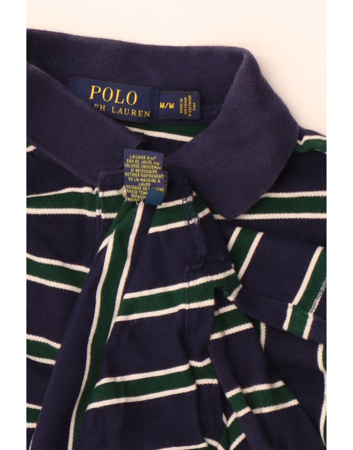 POLO RALPH LAUREN Polo da uomo in cotone a righe medie blu navy