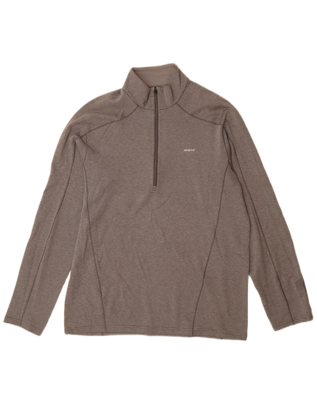 PATAGONIA Tuta da uomo pullover con zip e collo, grande, in poliestere grigio