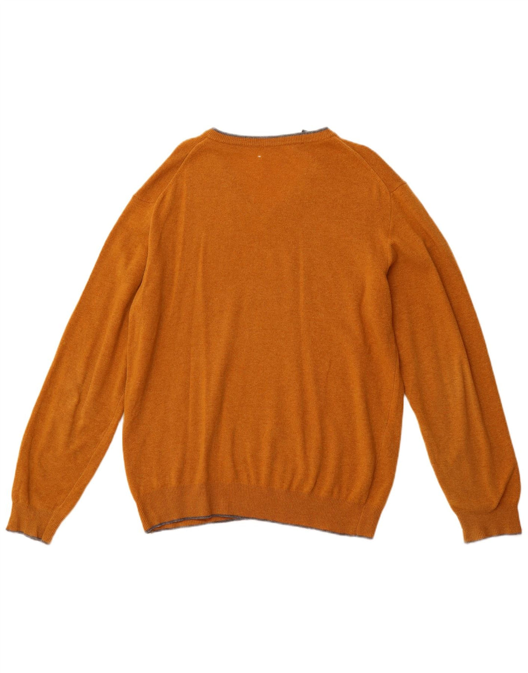 GANT Maglione da uomo con scollo a V XL in lana gialla
