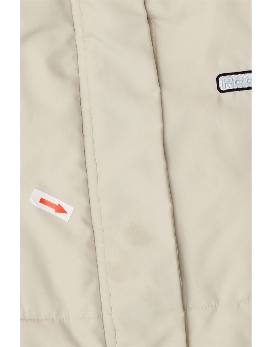 Gilet imbottito da donna Reebok UK 12 medio in poliestere bianco sporco