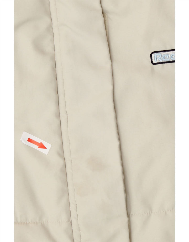 Gilet imbottito da donna Reebok UK 12 medio in poliestere bianco sporco