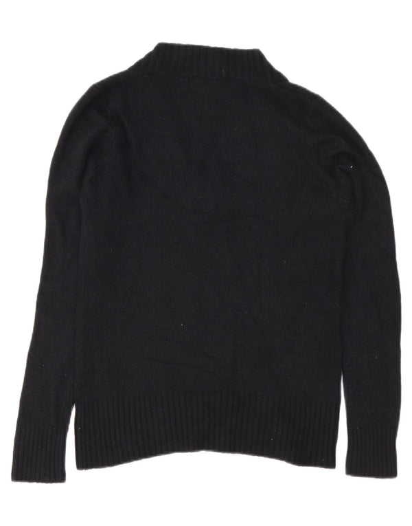 Maglione Zara da donna con scollo a V UK 16 grande nylon nero