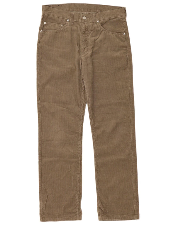 Levi's Uomo 752 Pantaloni Dritti in Velluto a Coste W34 L32 Cachi