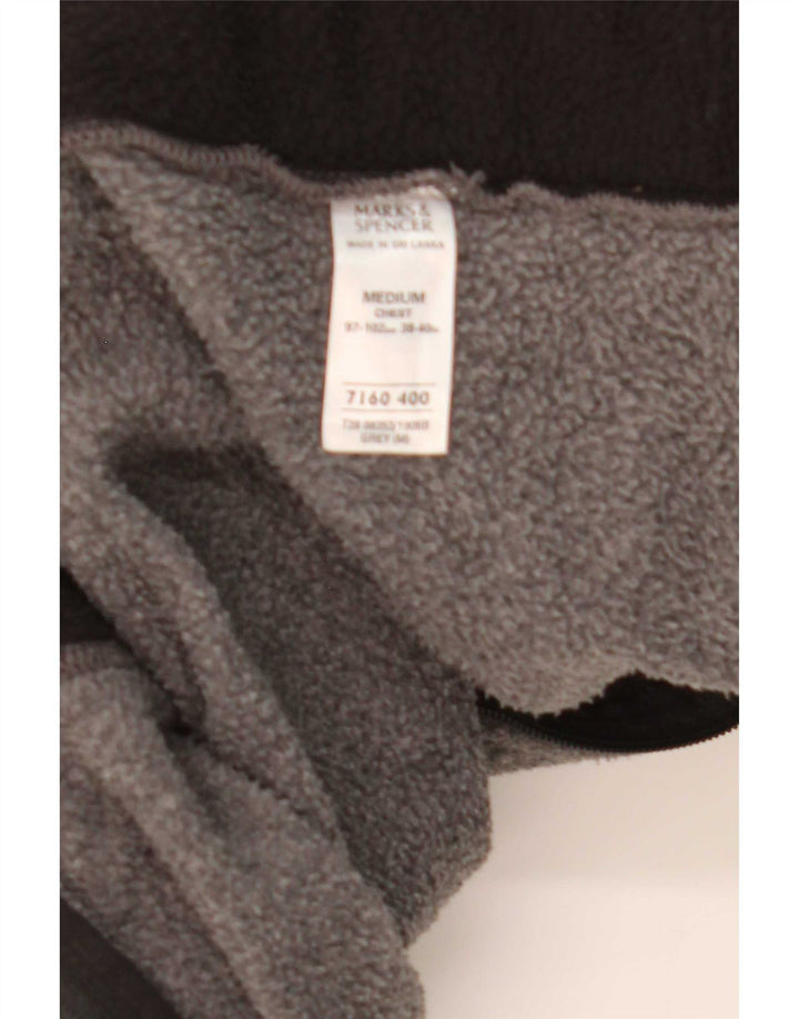 Giacca in pile da uomo Marks & Spencer UK 38 Poliestere grigio medio