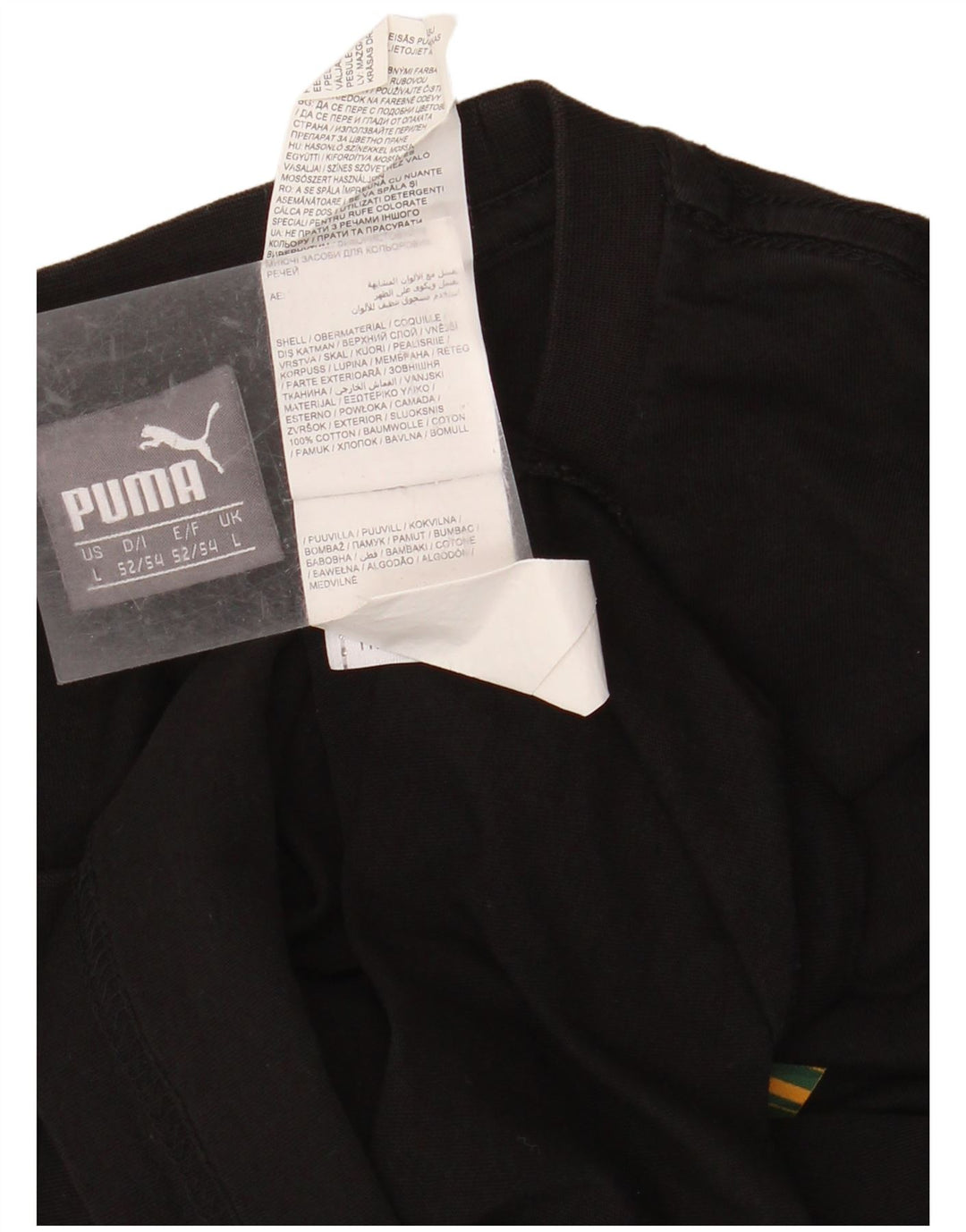 T-shirt grafica PUMA da uomo, taglia grande, in cotone nero