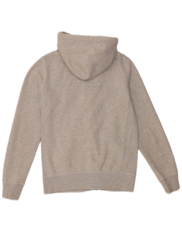 Maglione con cappuccio e zip grafica da uomo SUPERDRY piccolo in cotone grigio