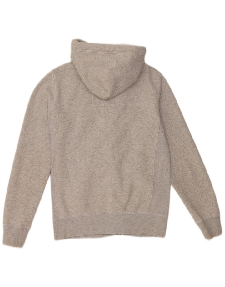 Maglione con cappuccio e zip grafica da uomo SUPERDRY piccolo in cotone grigio