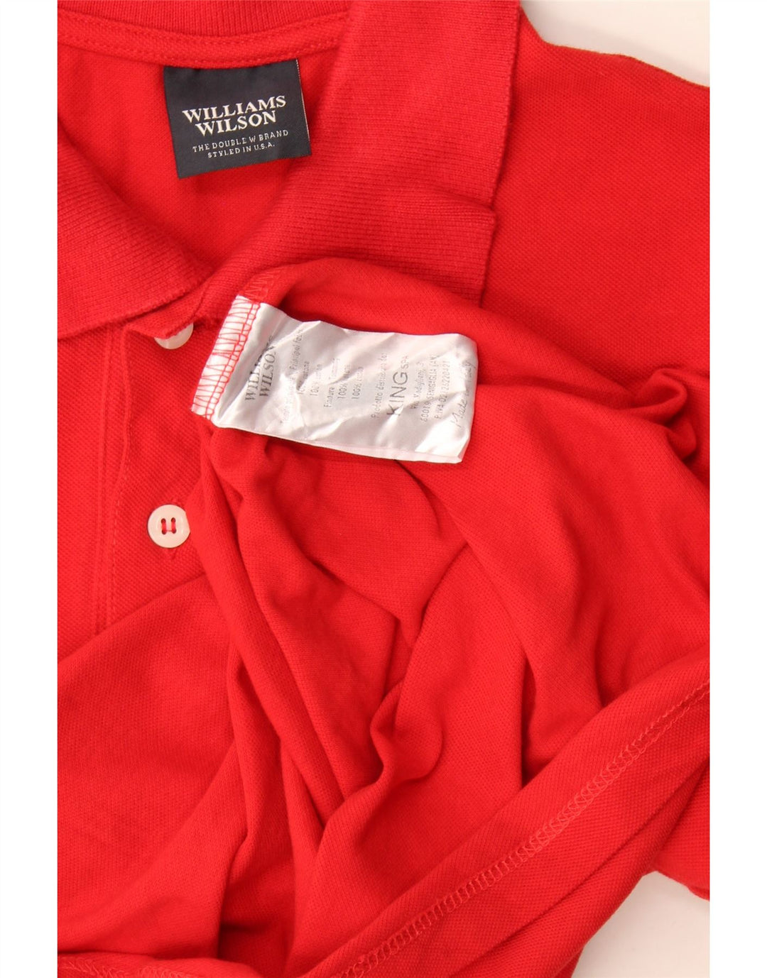 Polo da uomo Williams Wilson piccola in cotone bordeaux