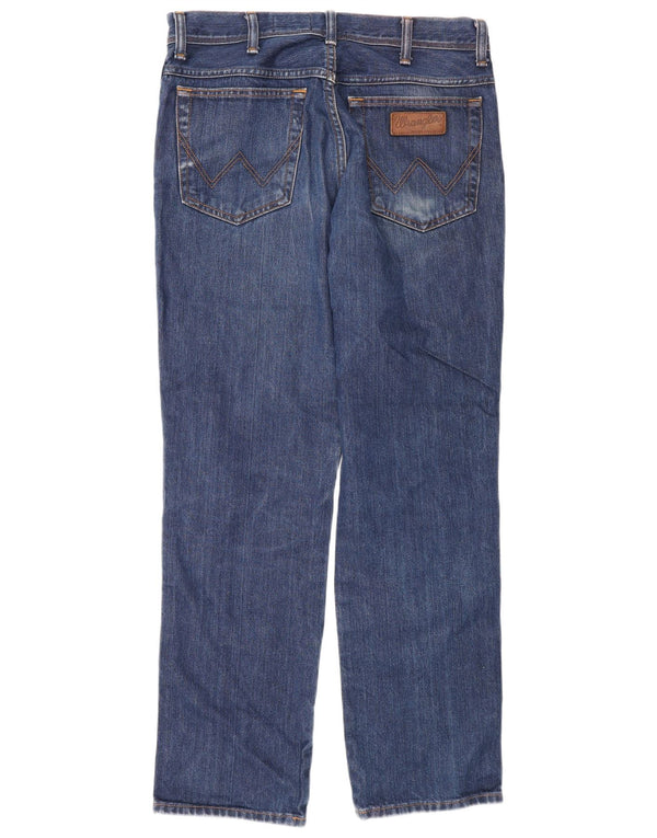 Jeans dritti da uomo Wrangler Texas W34 L32 cotone blu navy