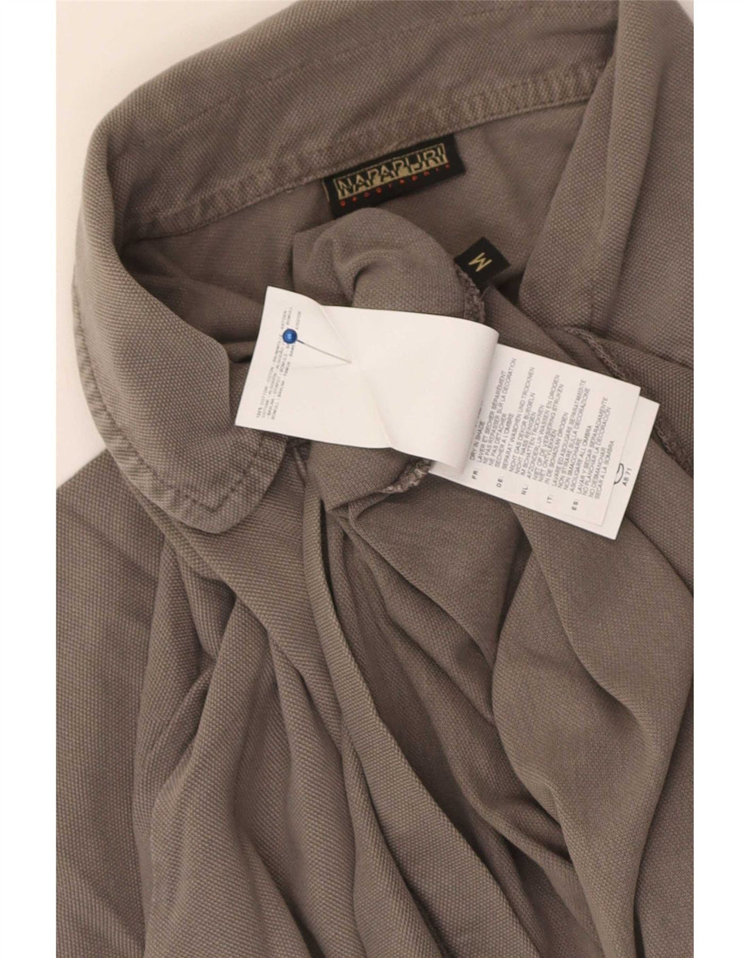 Polo da uomo Napapijri in cotone grigio medio