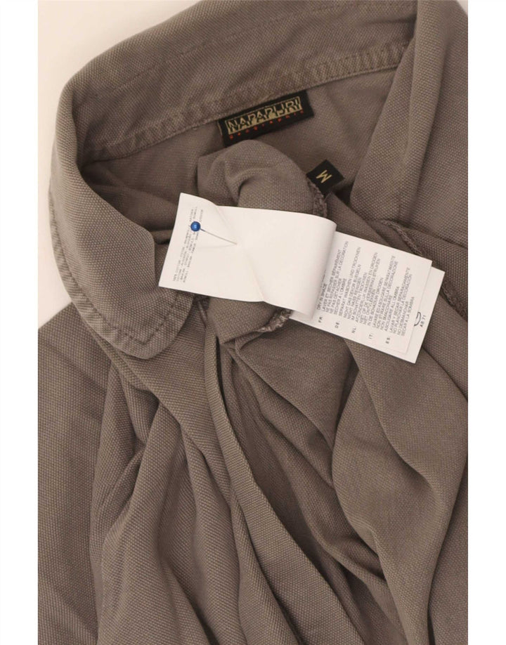 Polo da uomo Napapijri in cotone grigio medio