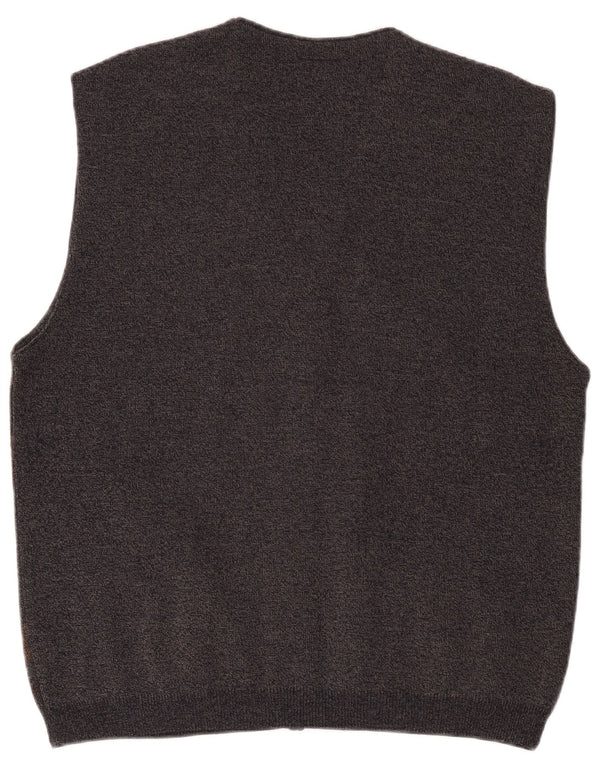 Maglione cardigan da uomo Enzo Goti 2XL Lana geometrica marrone