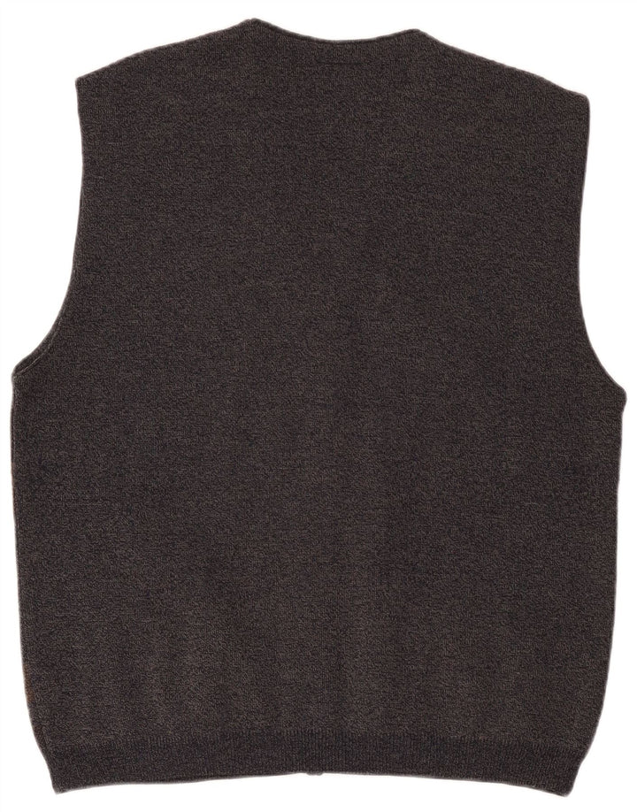 Maglione cardigan da uomo Enzo Goti 2XL Lana geometrica marrone