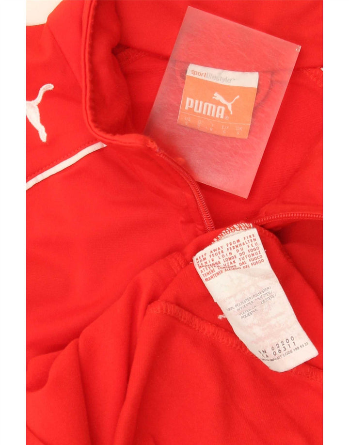 Giacca da ginnastica da uomo Puma piccola arancione in poliestere