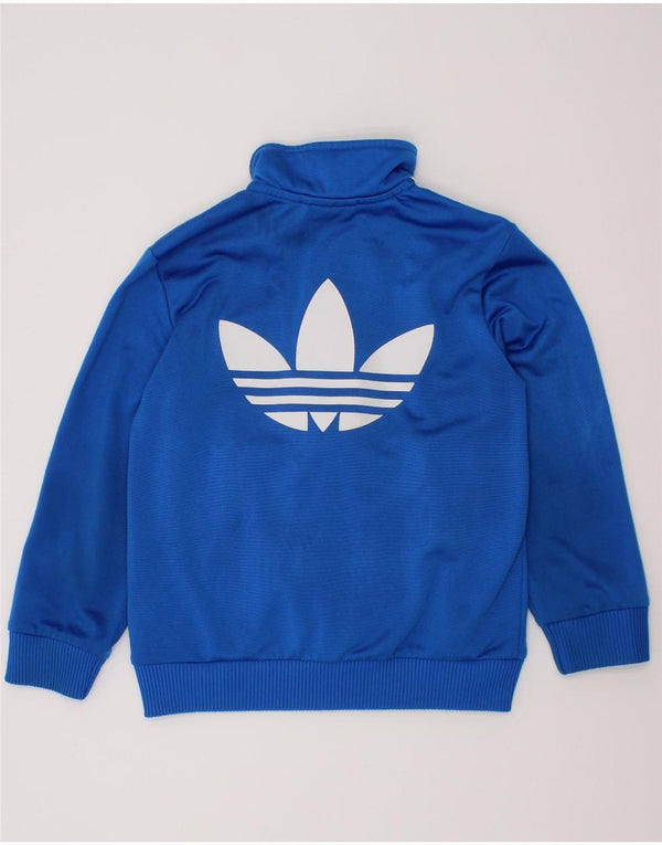 Giacca da ginnastica grafica da ragazzo Adidas 6-7 anni in poliestere blu