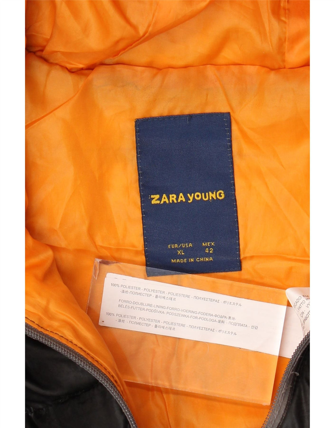 Giacca imbottita con cappuccio Zara da ragazzo 13-14 anni XL poliestere nero