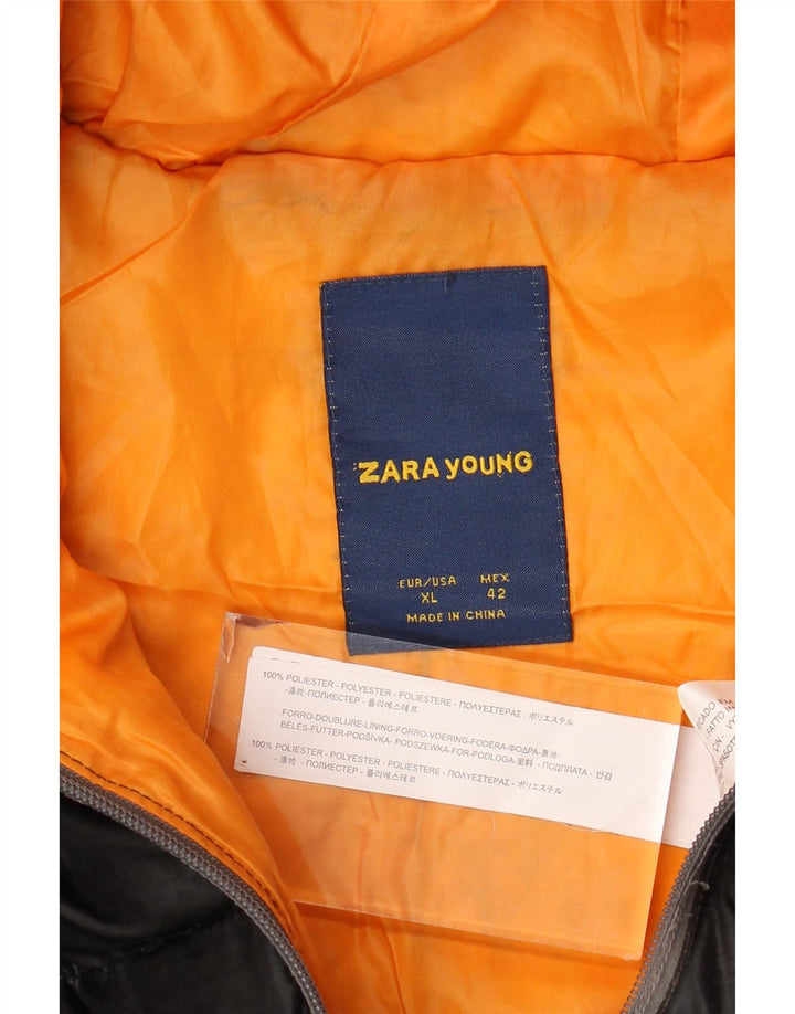 Giacca imbottita con cappuccio Zara da ragazzo 13-14 anni XL poliestere nero