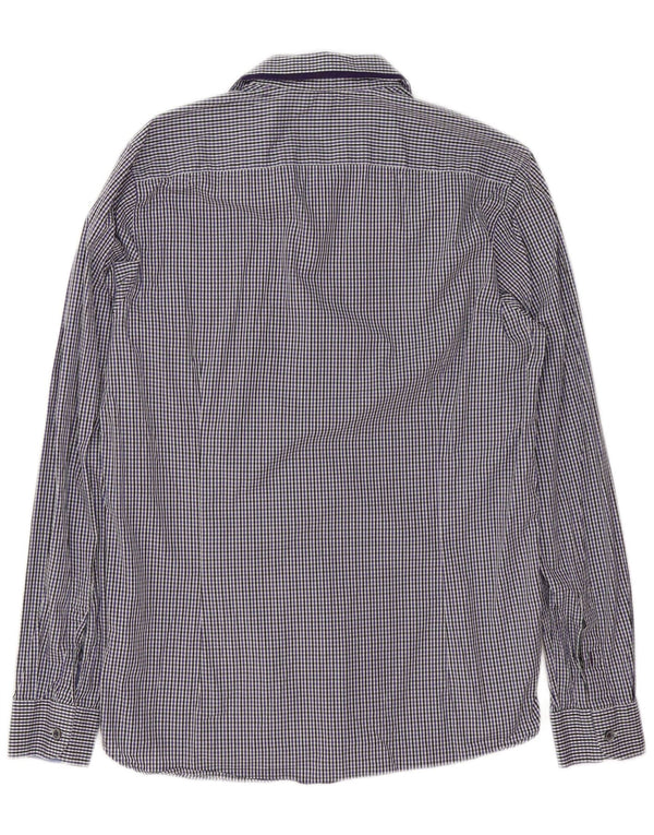 Ted Baker Camicia da uomo Taglia 3 Cotone a quadretti blu medio