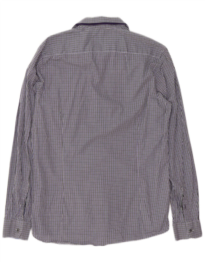 Ted Baker Camicia da uomo Taglia 3 Cotone a quadretti blu medio