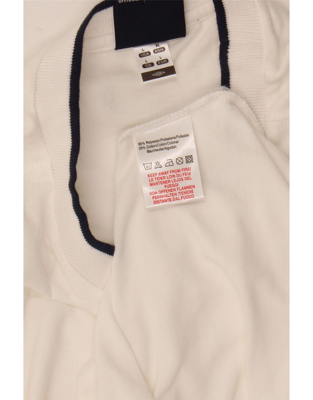 T-shirt da uomo Umbro Top Large in poliestere bianco
