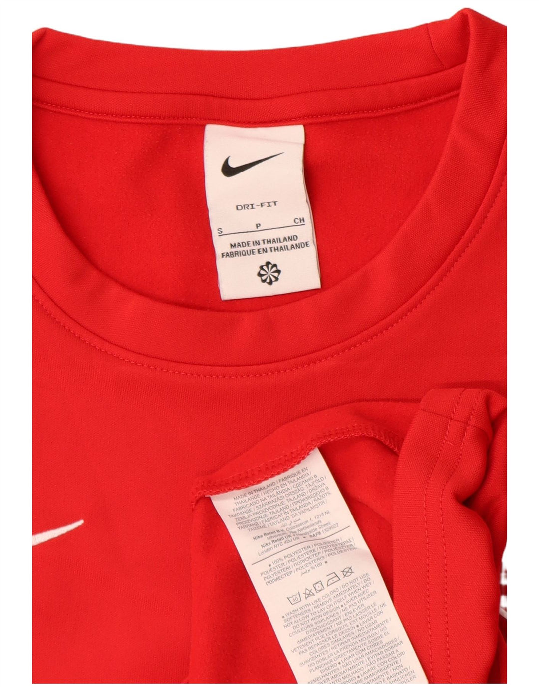 Nike Washington F.C. da uomo Top Manica Lunga Piccolo Rosso in Poliestere