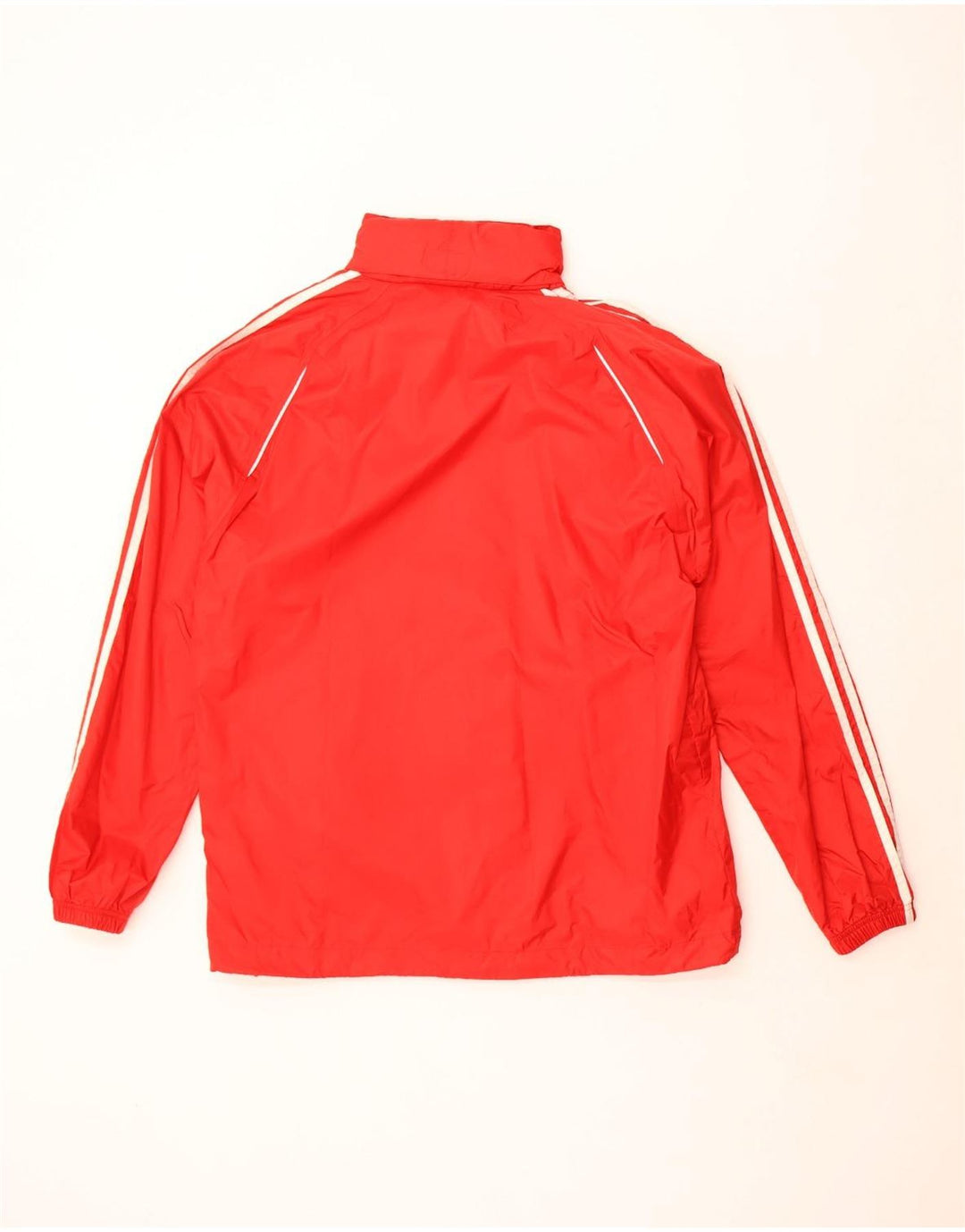 Giacca antipioggia da uomo Adidas con cappuccio UK 38 medio rosso poliestere