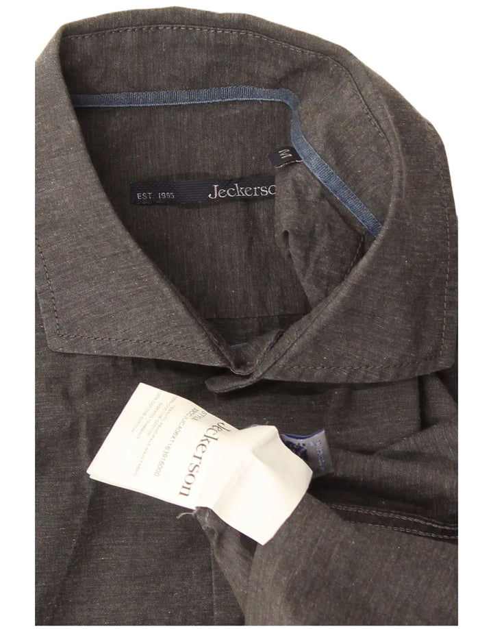 Camicia da uomo Jeckerson in cotone grigio medio