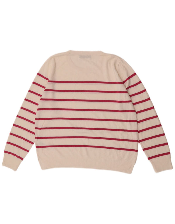 Maglione maglione girocollo da donna Marks & Spencer UK 16 grande bianco sporco