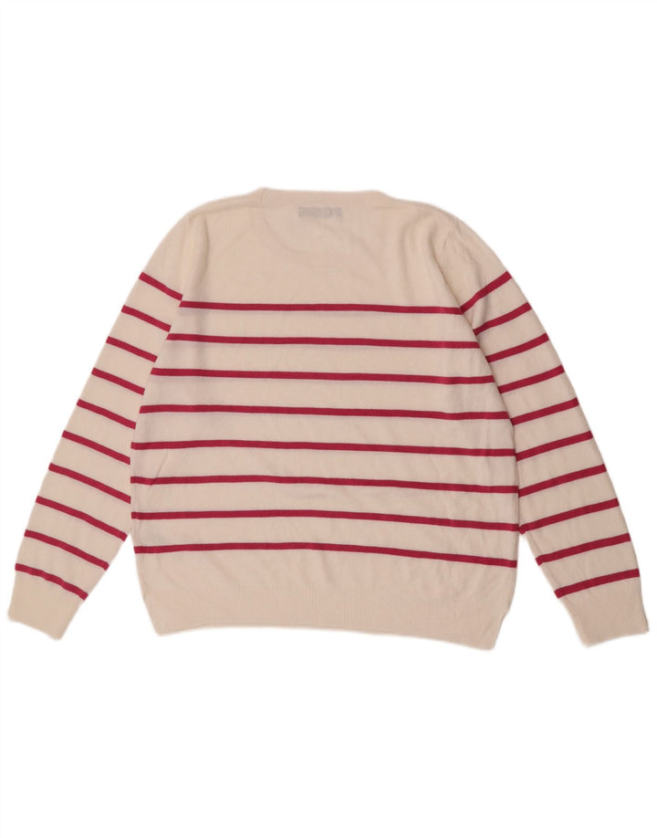 Maglione maglione girocollo da donna Marks & Spencer UK 16 grande bianco sporco