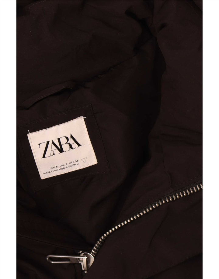 Giacca imbottita ampia con cappuccio da uomo Zara UK 36 piccola in poliestere nero