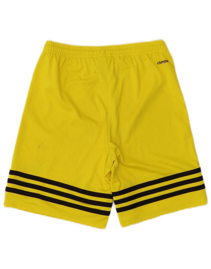 Pantaloncini sportivi Adidas Climalite da ragazzo 11-12 anni Large Giallo in poliestere