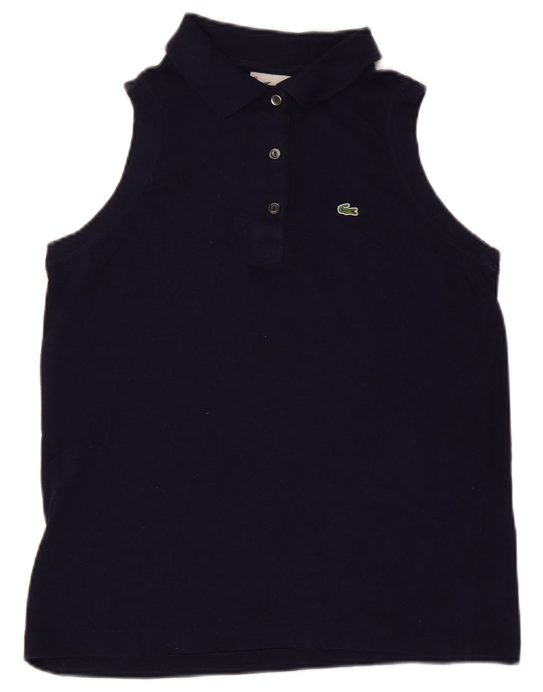 Polo senza maniche da donna Lacoste taglia 40 media cotone blu navy