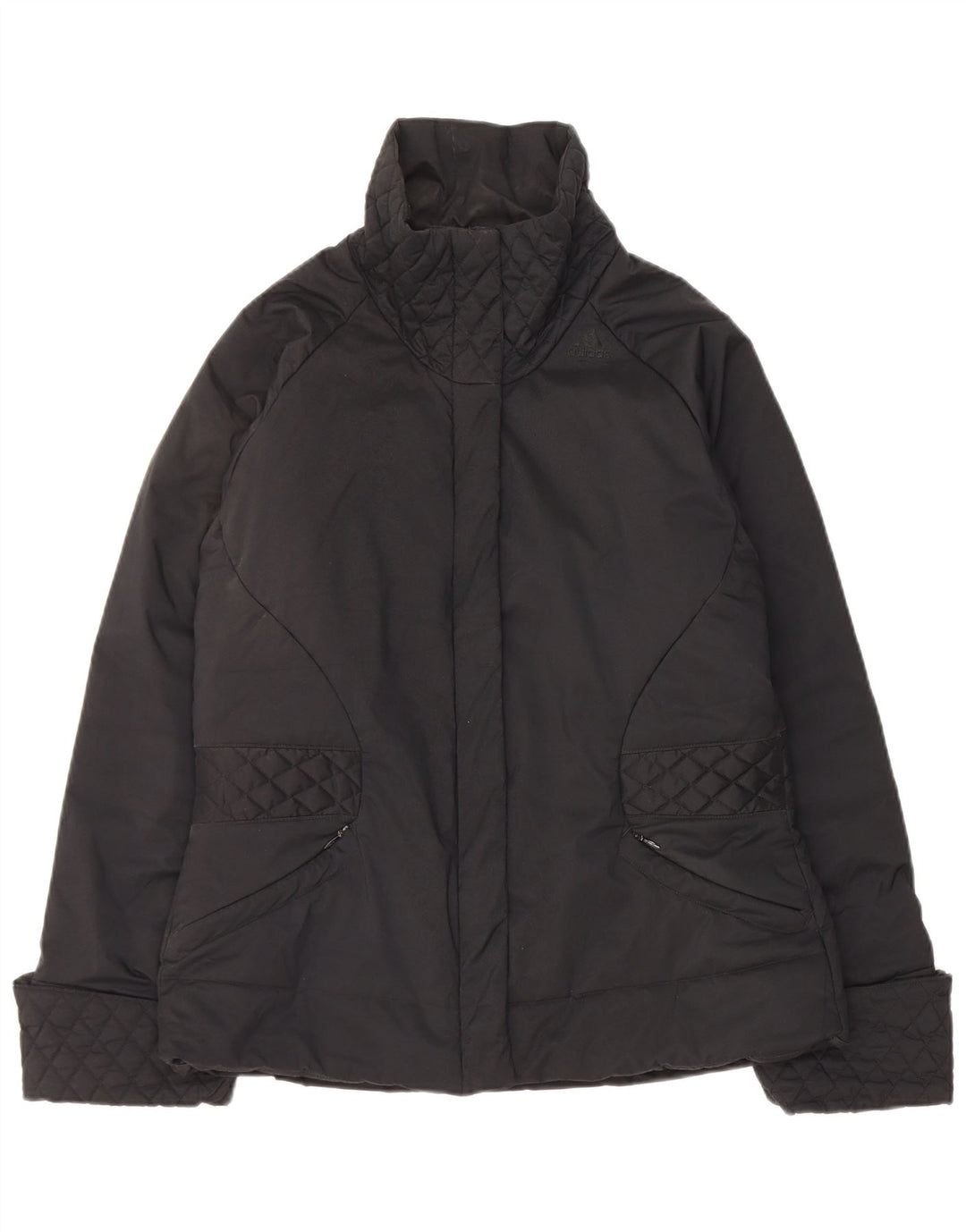 Giacca imbottita da donna Adidas UK 14 grande poliestere nero