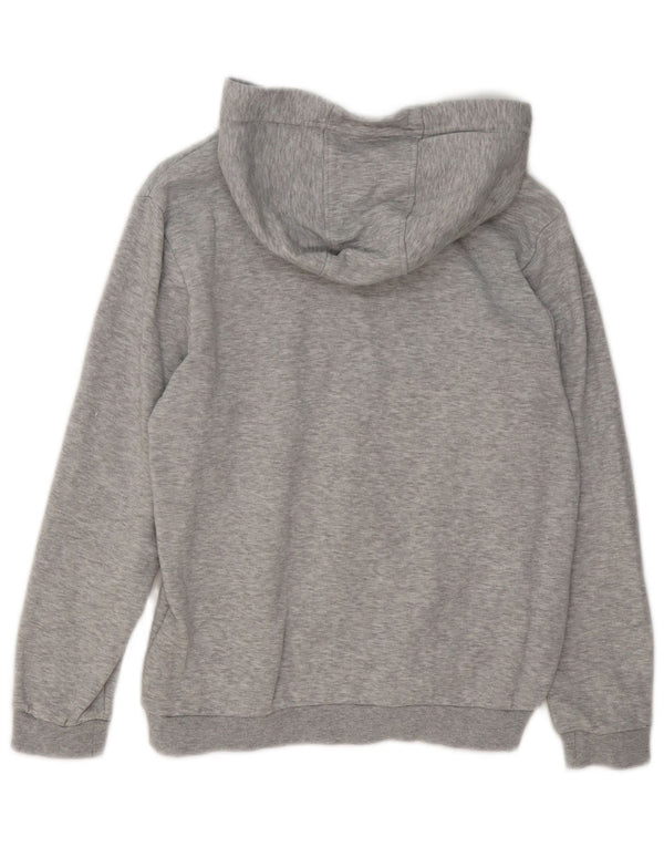 Maglione con cappuccio grafico Kappa per ragazzi 11-12 anni in cotone grigio screziato