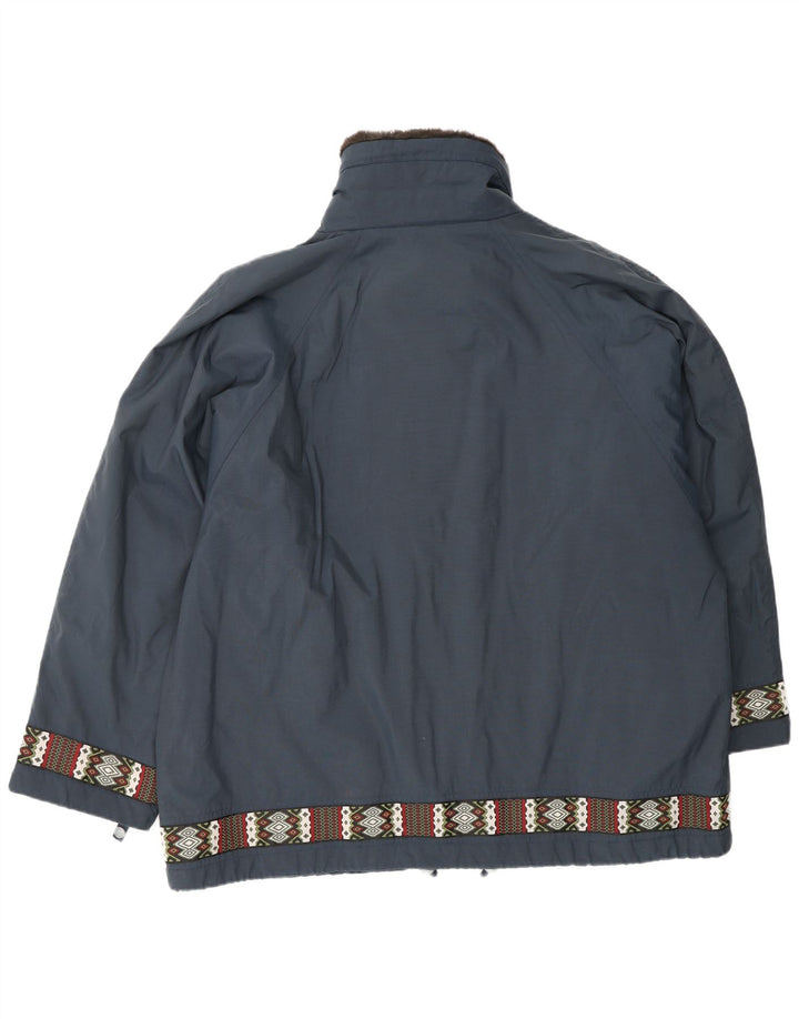 CIESSE PIUMINI Womens Oversized Windbreaker Jacket Size 48 Large Navy Blue