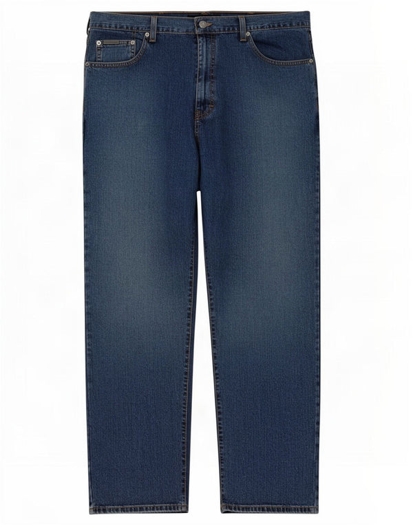 Jeans dritti da uomo Calvin Klein W38 L31 cotone blu navy