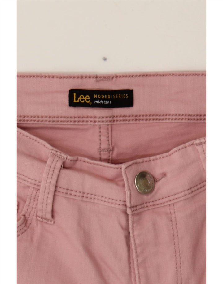 LEE Womens Modern Series Mid Rise Capri Jeans US 6 Medium W26 L22 Pink Vintage Lee and Second-Hand Lee from Messina Hembry 