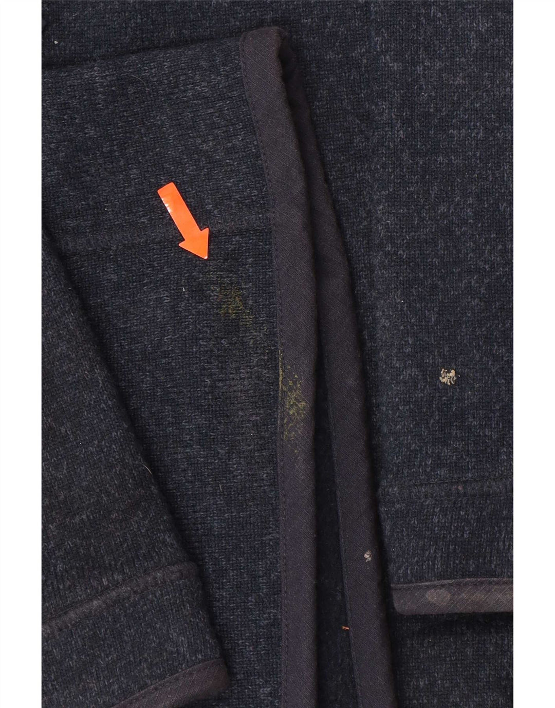 Felpa da uomo con collo con zip Fat Face Maglione grande poliestere chiazzato blu navy
