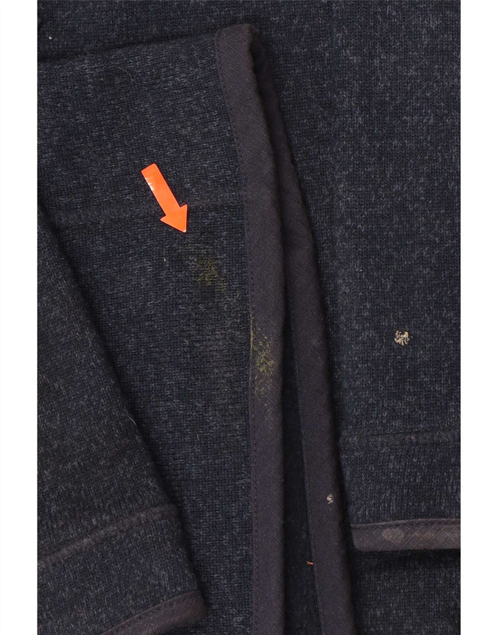 Felpa da uomo con collo con zip Fat Face Maglione grande poliestere chiazzato blu navy