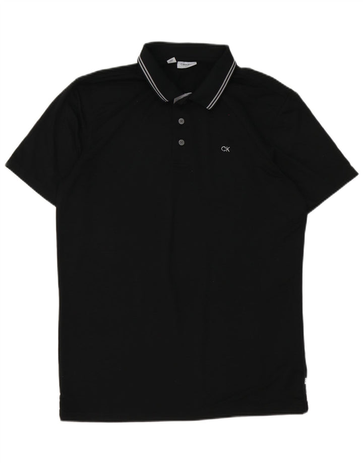 Polo da uomo Calvin Klein media nera in poliestere