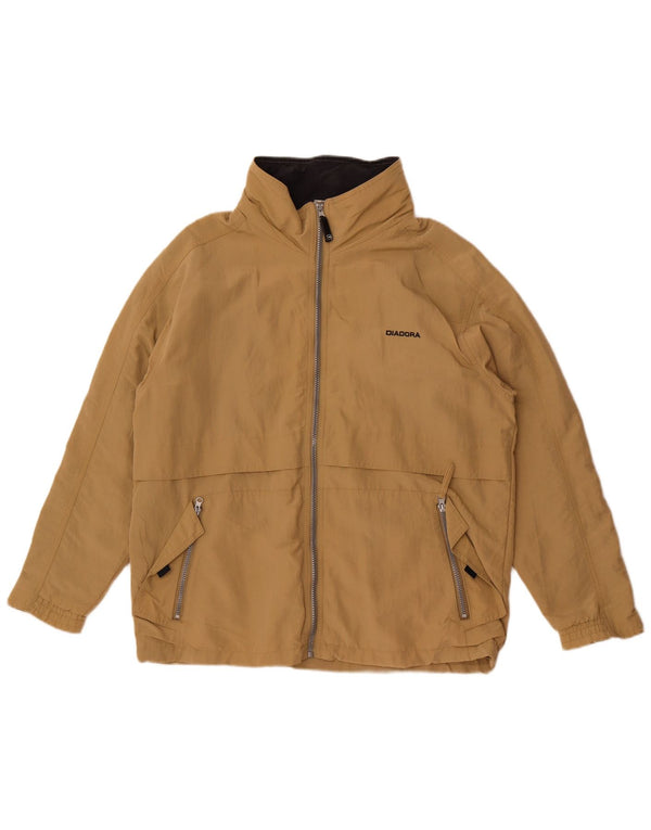 Giacca a vento Diadora da uomo con vestibilità ampia e zip UK 36 Small Beige