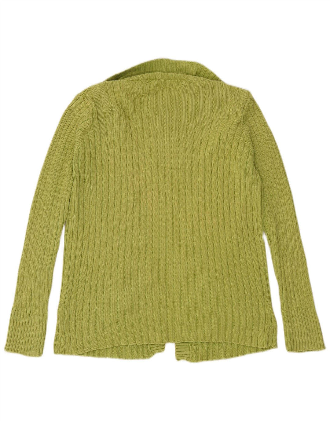 Maglione cardigan aperto da donna Zara UK 14 cotone verde medio