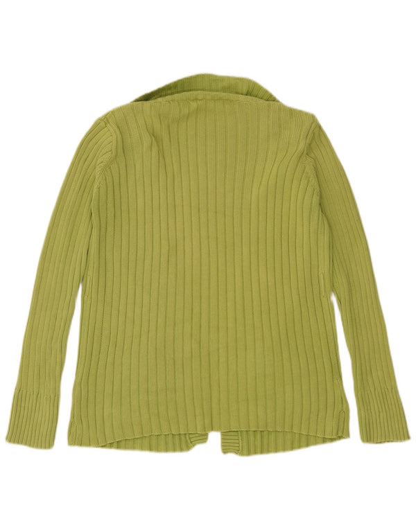 Maglione cardigan aperto da donna Zara UK 14 cotone verde medio