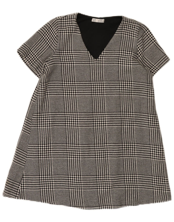 Abito a trapezio Trafaluc da donna Zara UK 10 piccolo pied de poule nero